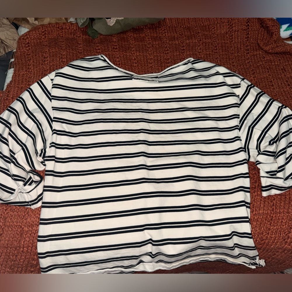We The Free Monochrome Striped Top